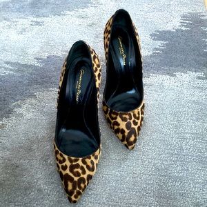 Gianvito Rossi alf hair leopard pump